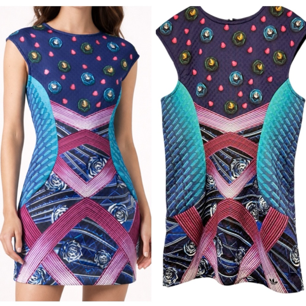 MARY KATRANTZOU x ADIDAS Bodycon Dress Rare Archive Maximalist